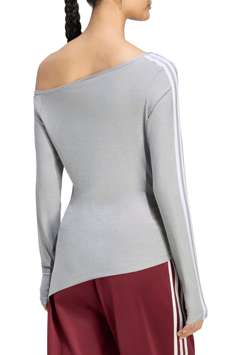 Asymmetric One-Shoulder Top, Alternate, color, GREYHEATHER