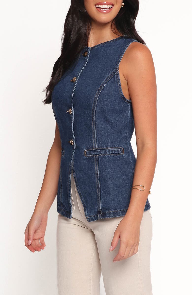 Petal & Pup Nessa Denim Vest, Alternate, color, Blue
