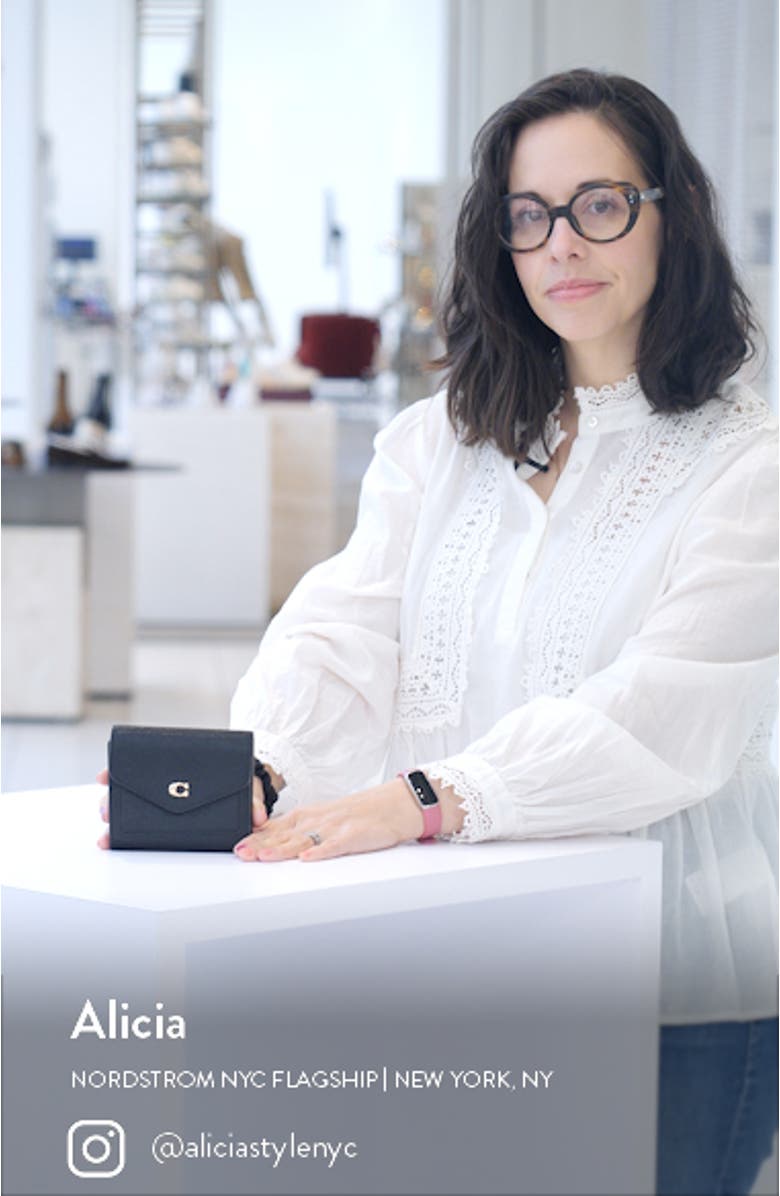 Grained Leather Trifold Envelope Wallet, sales video thumbnail