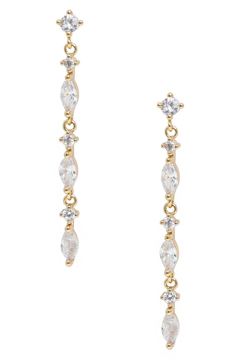 Linear Drop Earrings, Main, color, GOLD