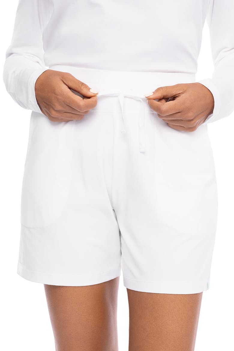 Women's Aventura Knit Shorts, UPF 50+ Sun Protection, Alternate, color, White