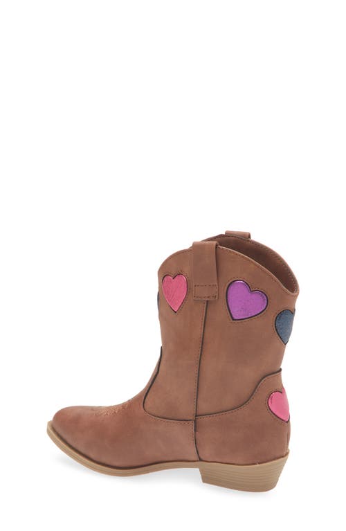 Tucker + Tate Kids' Clarra Heart Western Boot In Brown