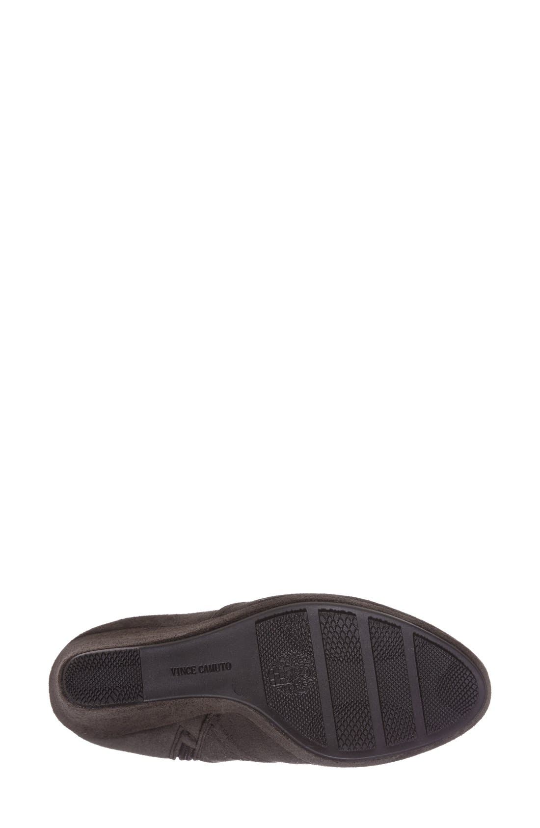 Vince Camuto 'Abrum' Wedge Bootie, Alternate, color, Charcoal Grey Suede