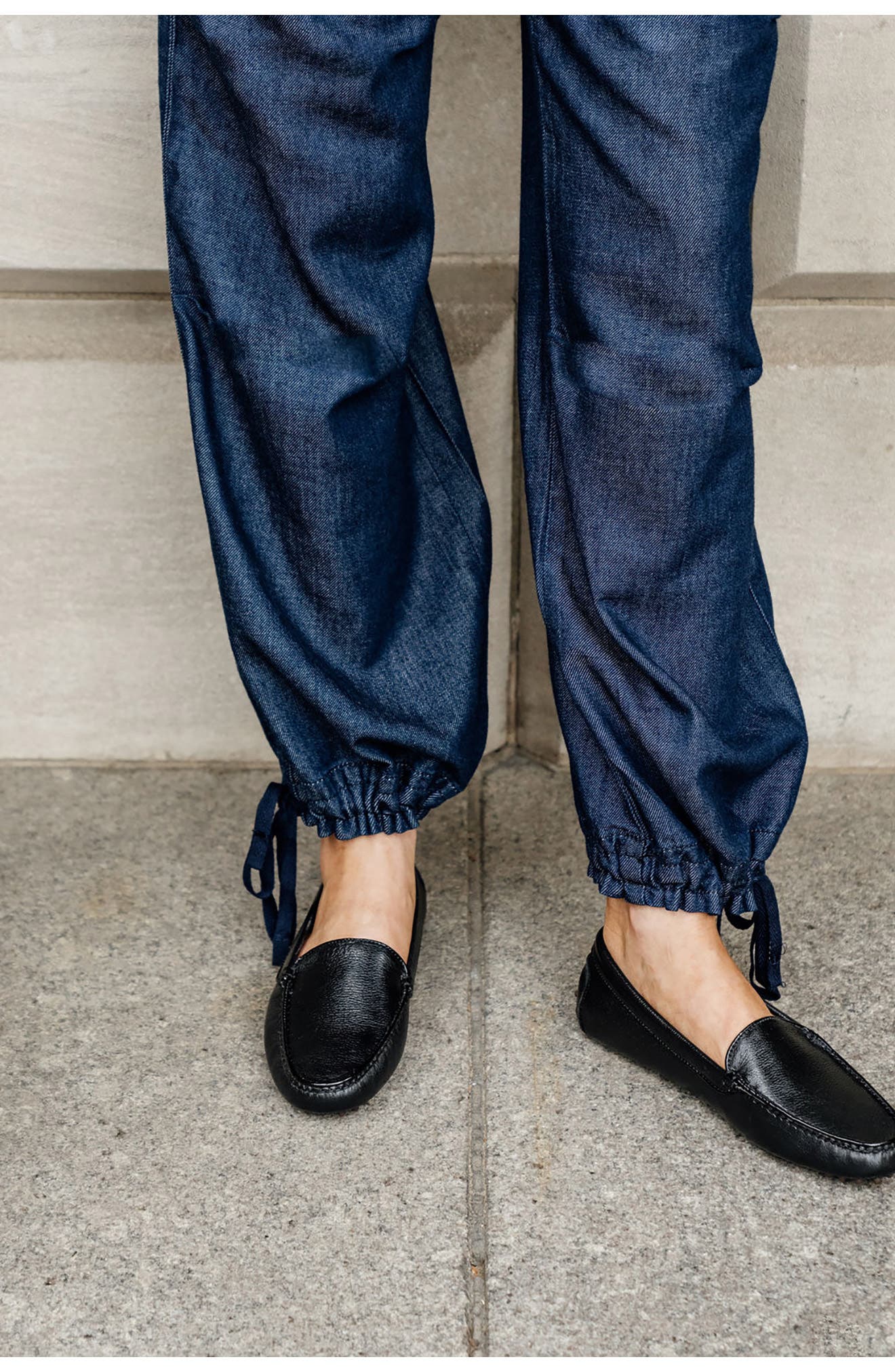 patricia green Jill Piped Driving Shoe, Alternate, color, Black