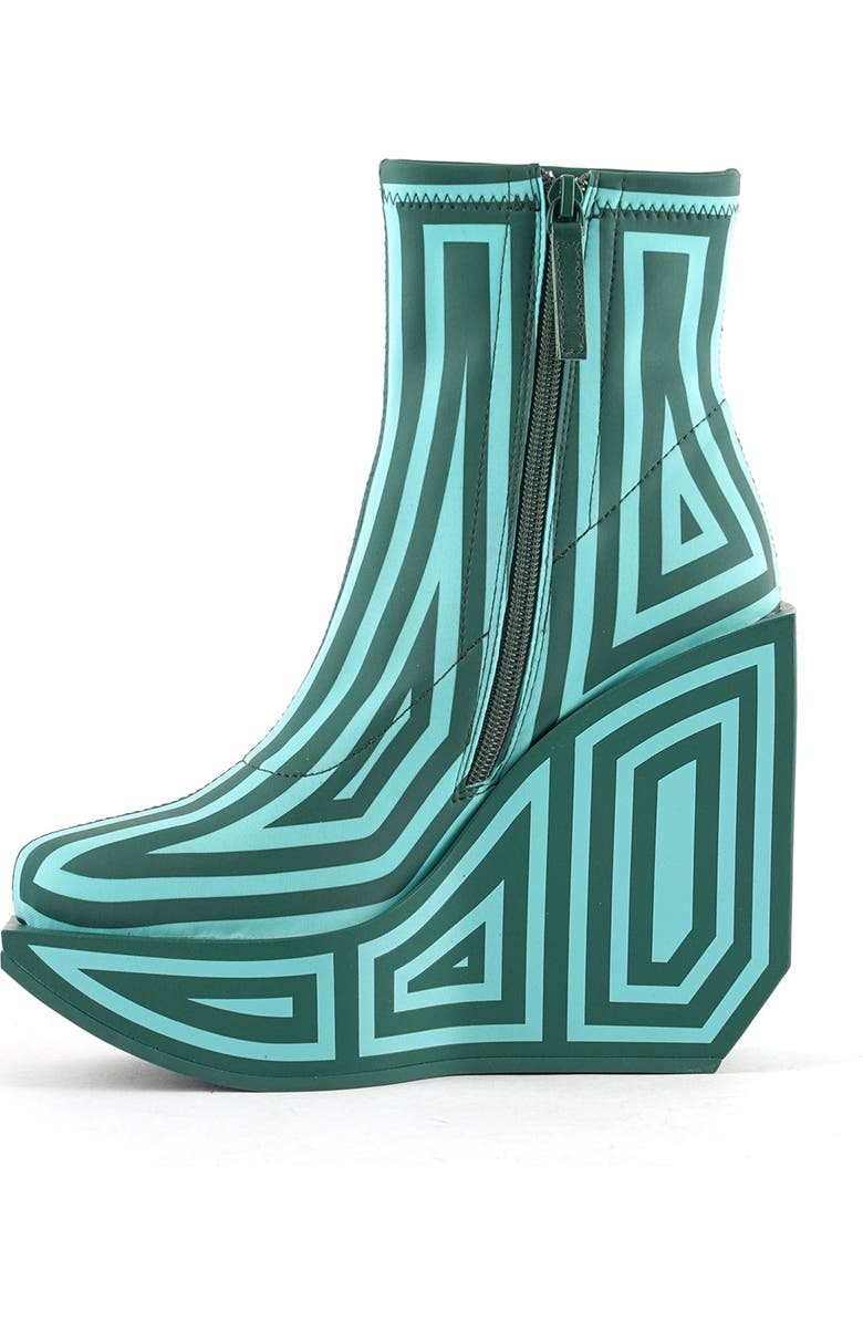 United Nude Wa Platform Bootie, Alternate, color, Emerald