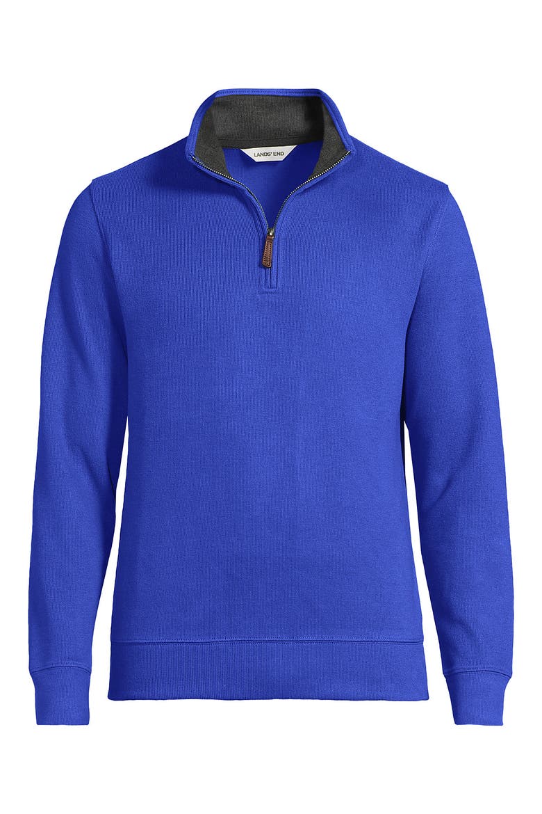Bedford Rib Quarter Zip Pullover Sweater, Alternate, color, Volt Blue