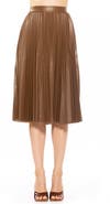 Alexia Admor Luca High Waist Pleated Faux Leather Skirt
