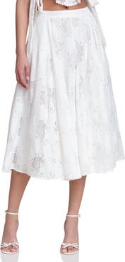 Avec Les Filles Lace Inset Skirt