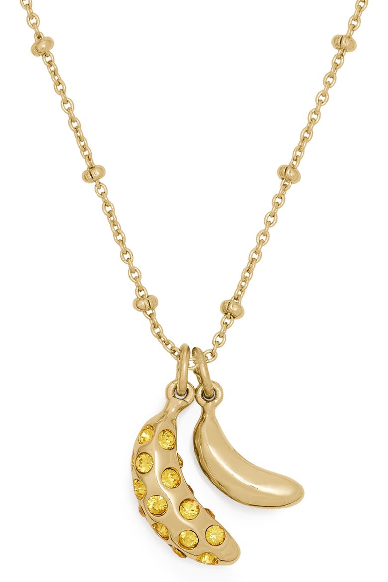 banana pendant necklace, Main, color, LIGHT TOPAZ