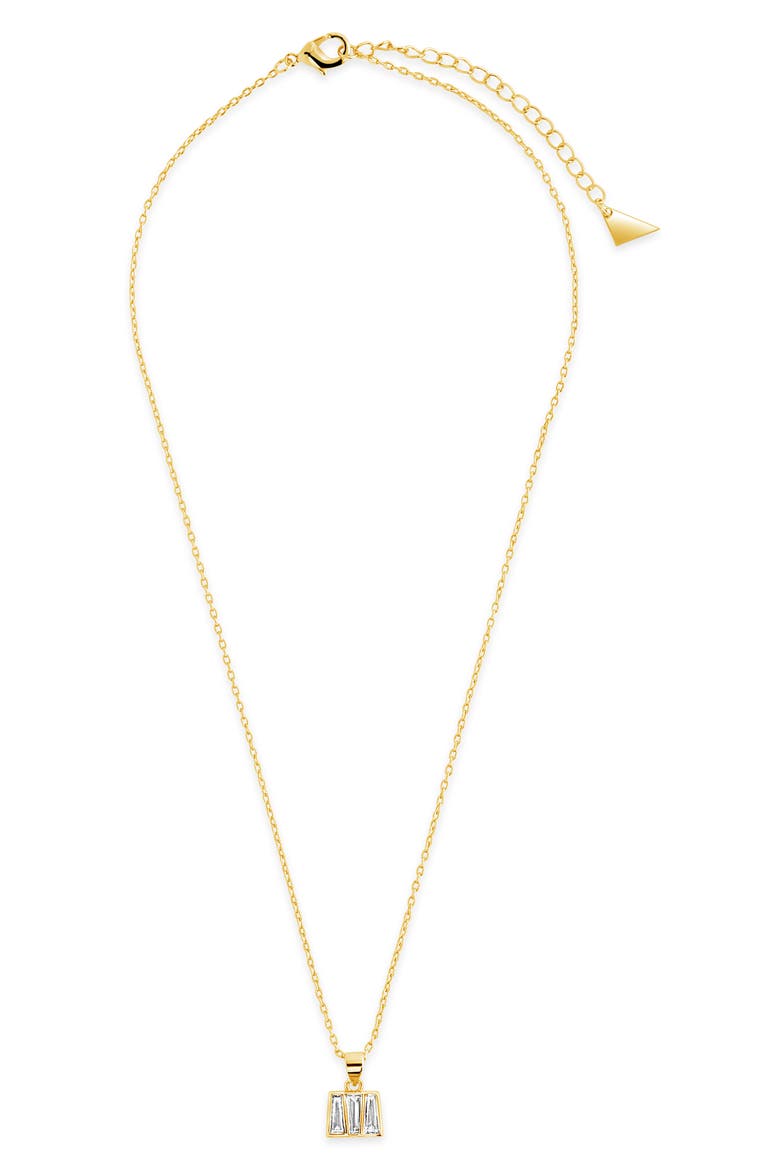 Colsie CZ Pendant Necklace, Alternate, color, GOLD