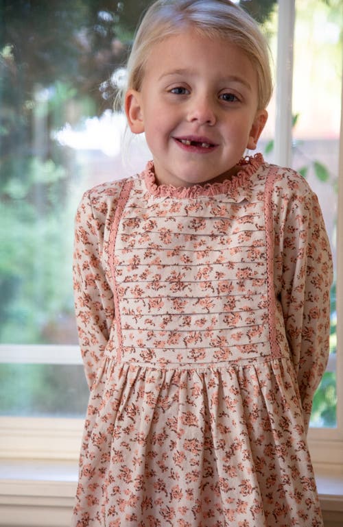 Beet World Toddler Lulu Dress With Lace Trim In Pink