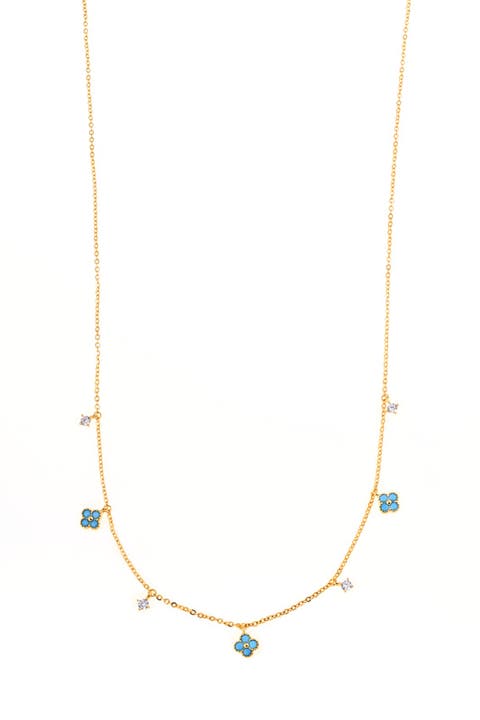 Blue Flower Necklace