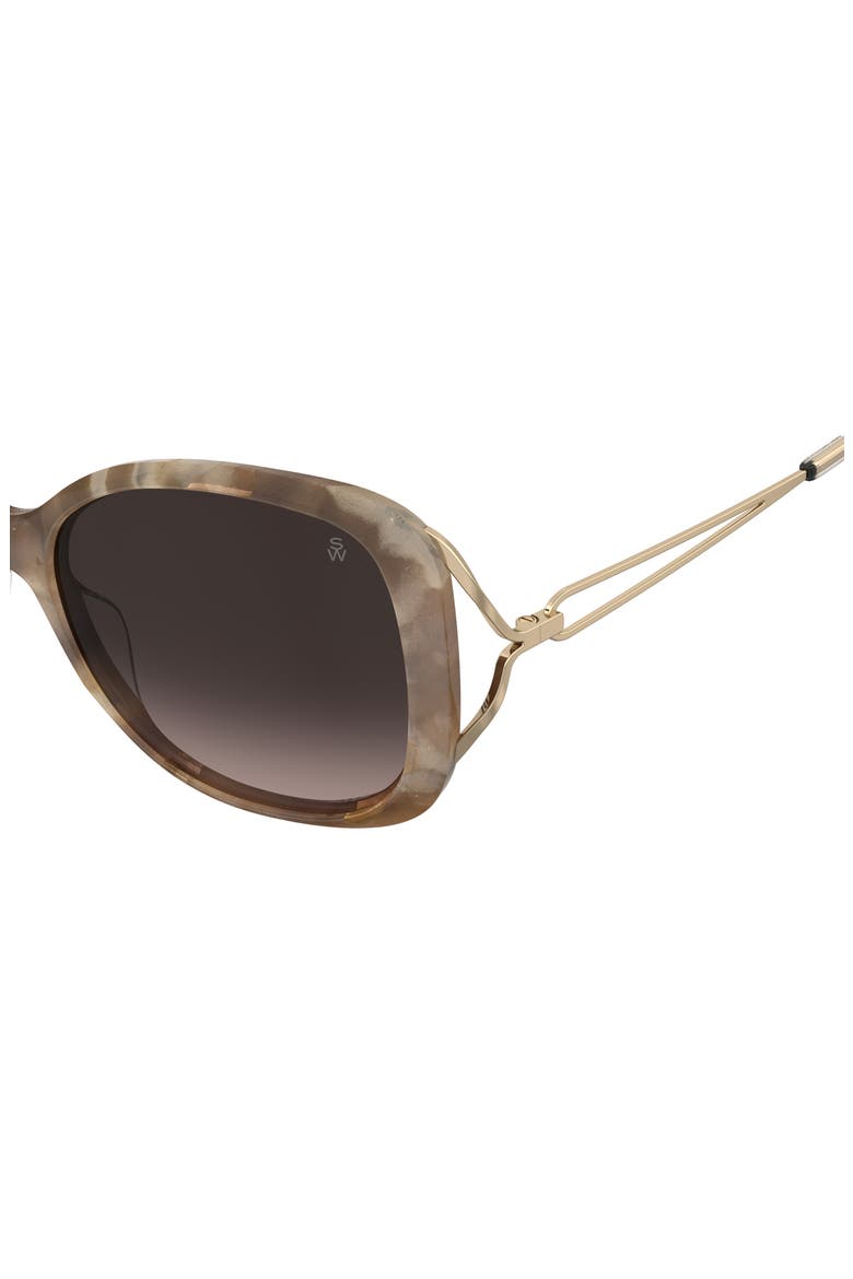 58mm Gradient Square Sunglasses, Alternate, color, HAVANA BEIGE/ BROWN SF
