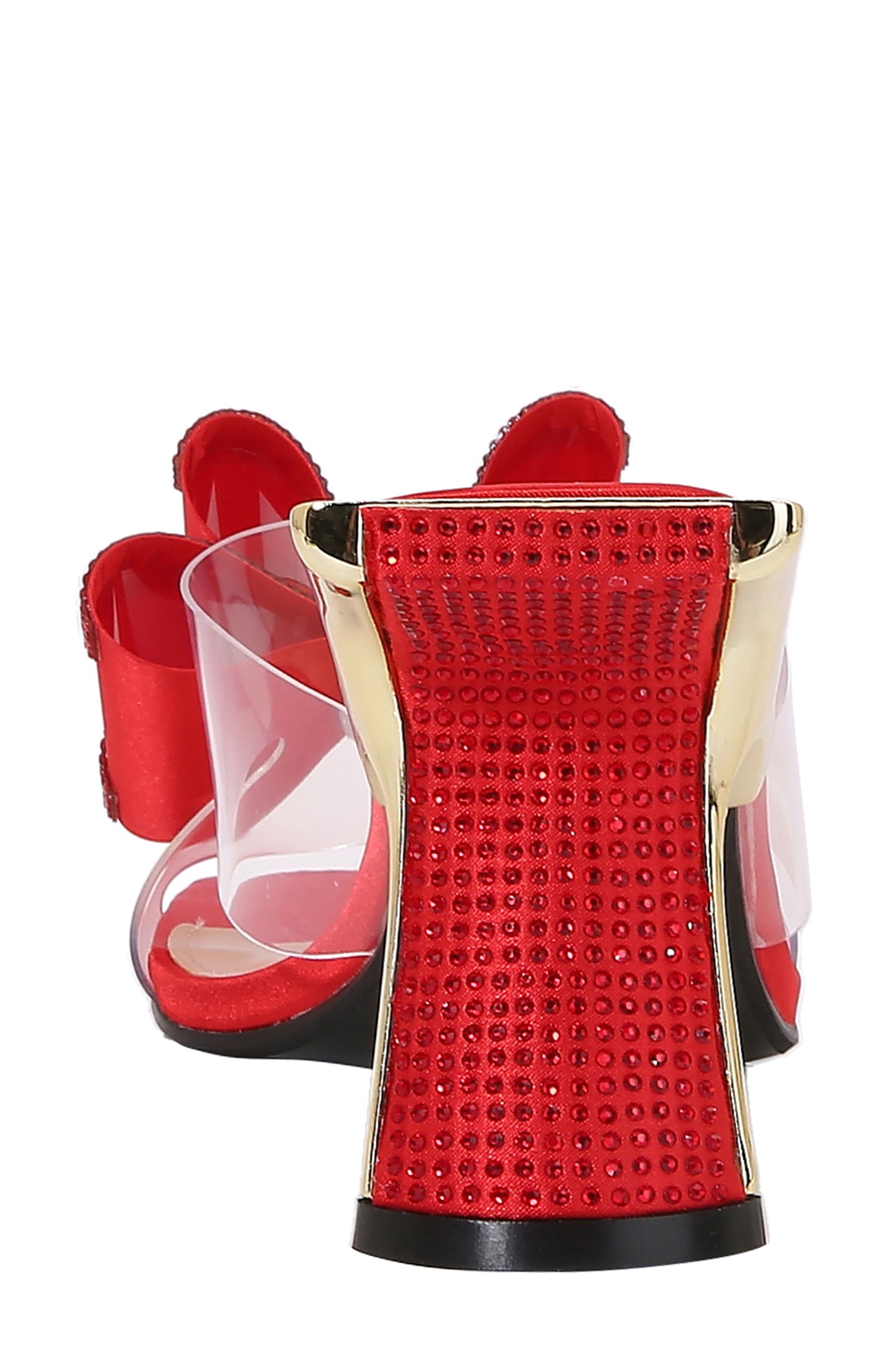 Fantasy Rhinestone Slide Sandal, Alternate, color, RED