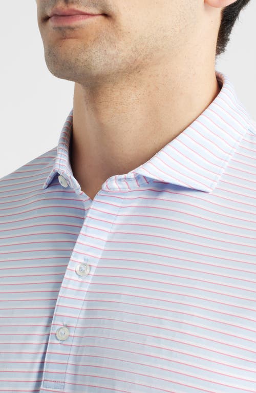 Johnnie-o Rex Stripe Performance Jersey Polo In Animal Print