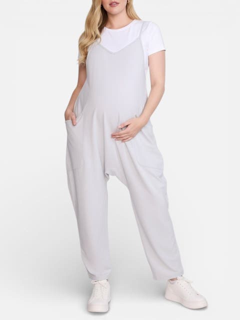 Sleeveless Relaxed Fit Maternity Jumpsuit
