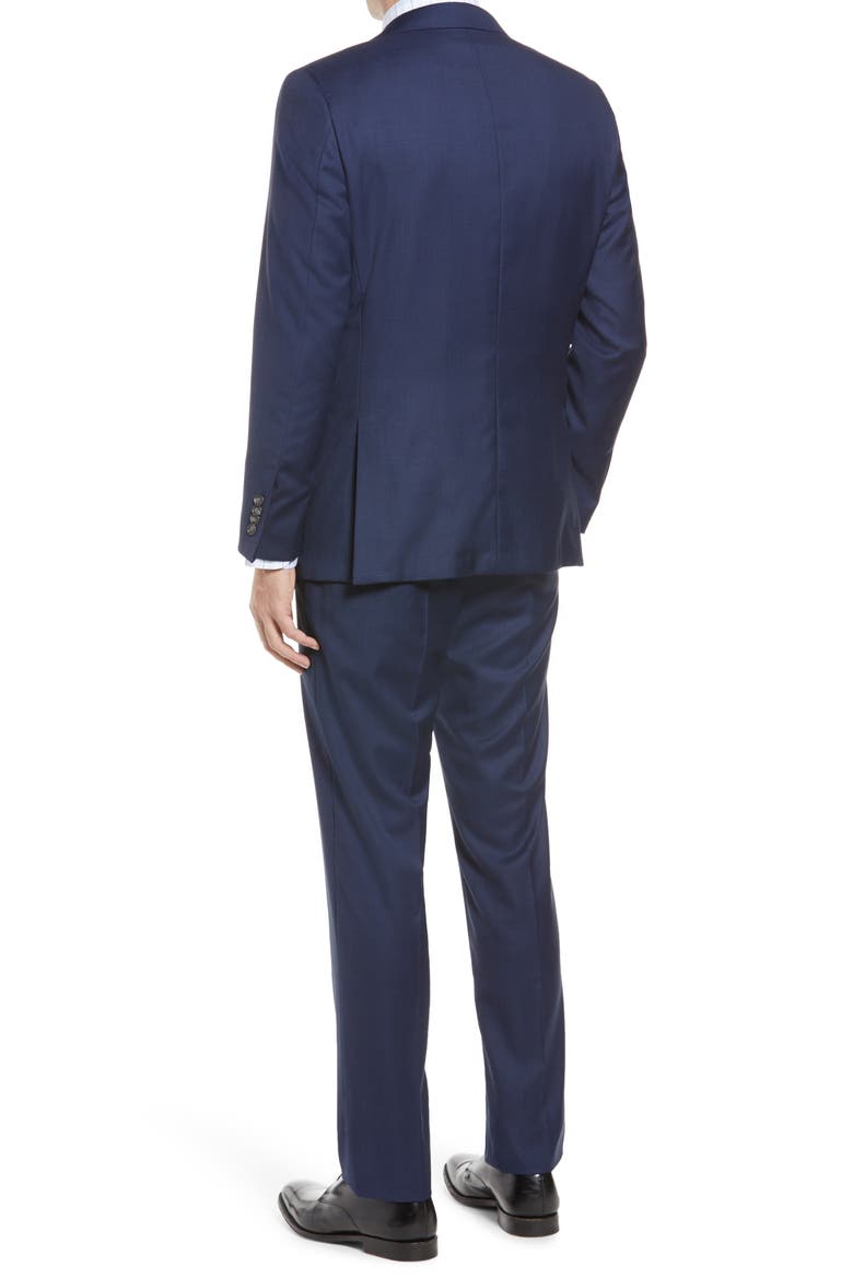 Infinity Sharkskin Classic Fit Wool Suit, Alternate, color, NAVY