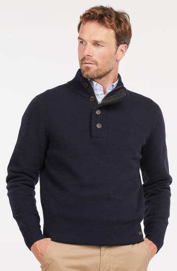Patch Wool Quarter Zip Pullover