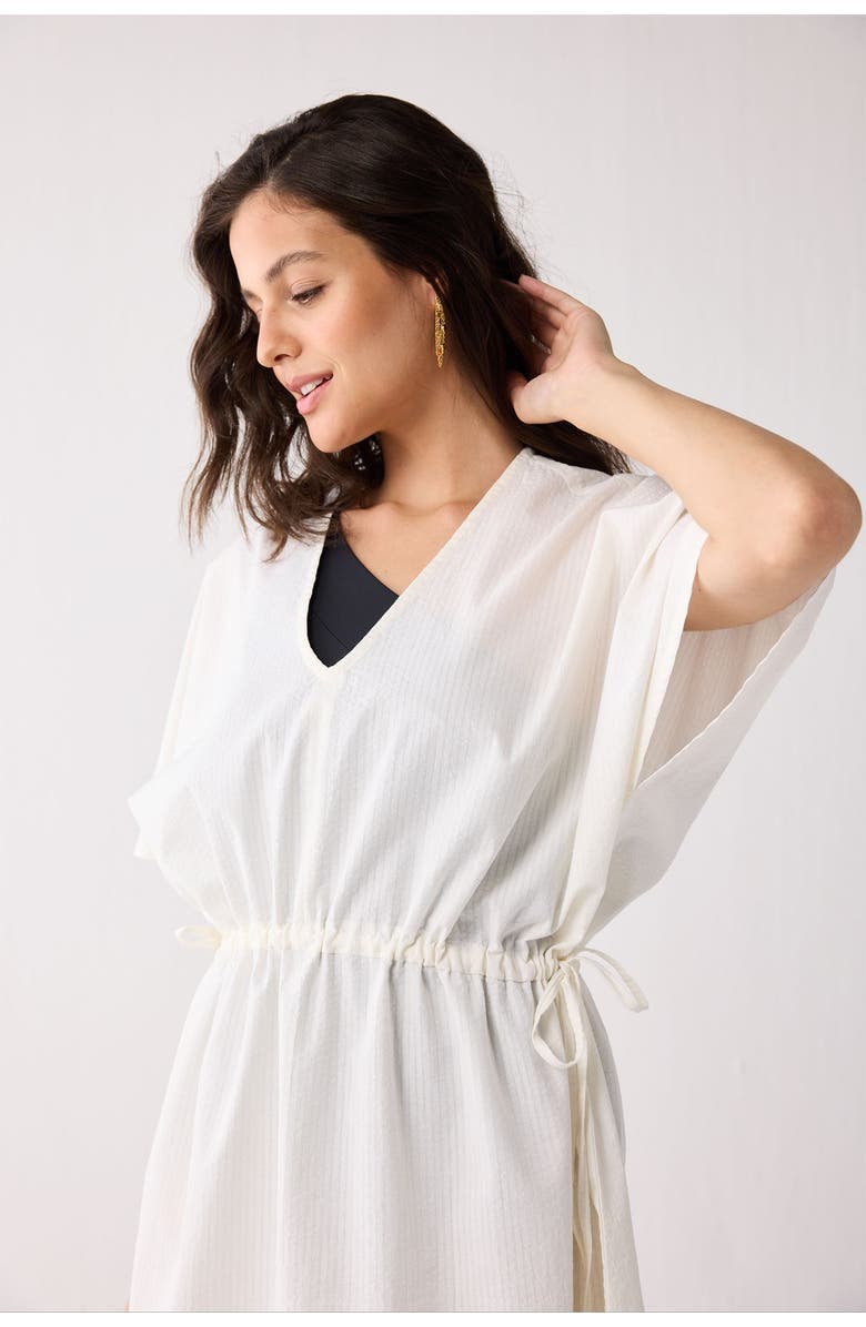 Reistor Oversized Shirt in Textured Checks, Alternate, color, Striped Horizon