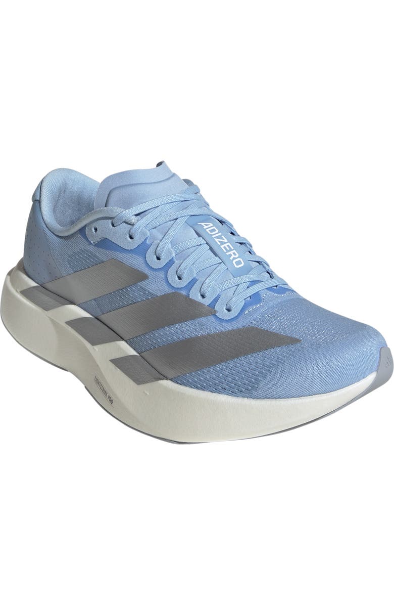 adidas Adizero Evo SL Running Shoe, Main, color, Glow Blue/ Silver/ Ftwr White