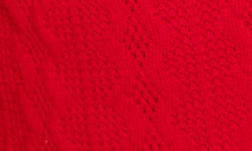 Iris & Ivy Kids' Foil Sequin Drop Waist Party Dress & Crop Cardigan Set In Red