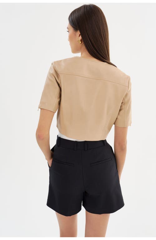 Lamarque Kirsi | Cropped Biker Jacket In Brown