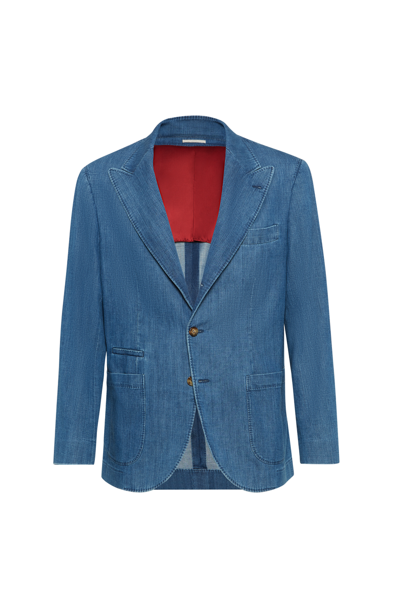 Brunello Cucinelli Denim blazer, Main, color, Medium Denim