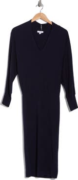 Reiss Sally Long Sleeve Midi Sweater Dress