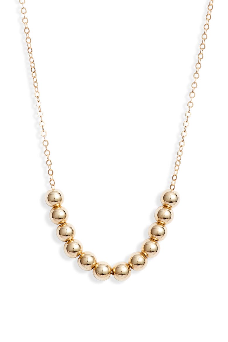 Muse Beaded Choker, Main, color, GOLD