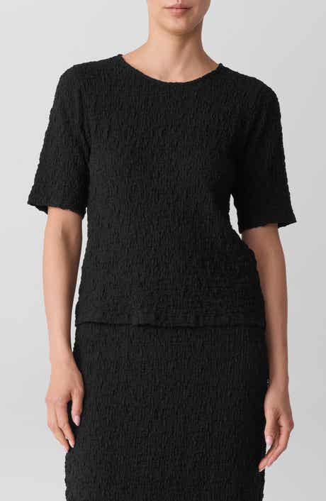 Eileen Fisher Crewneck Textured T-Shirt