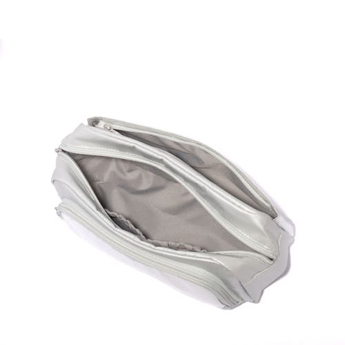 Baggallini Pocket Cosmetic Bag With Brush Organization In Silver