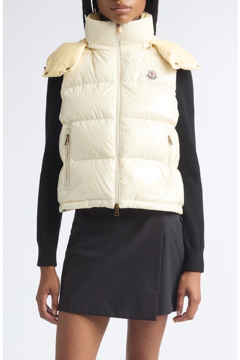 Niverolle Crop Down Vest, Main, color, YELLOW