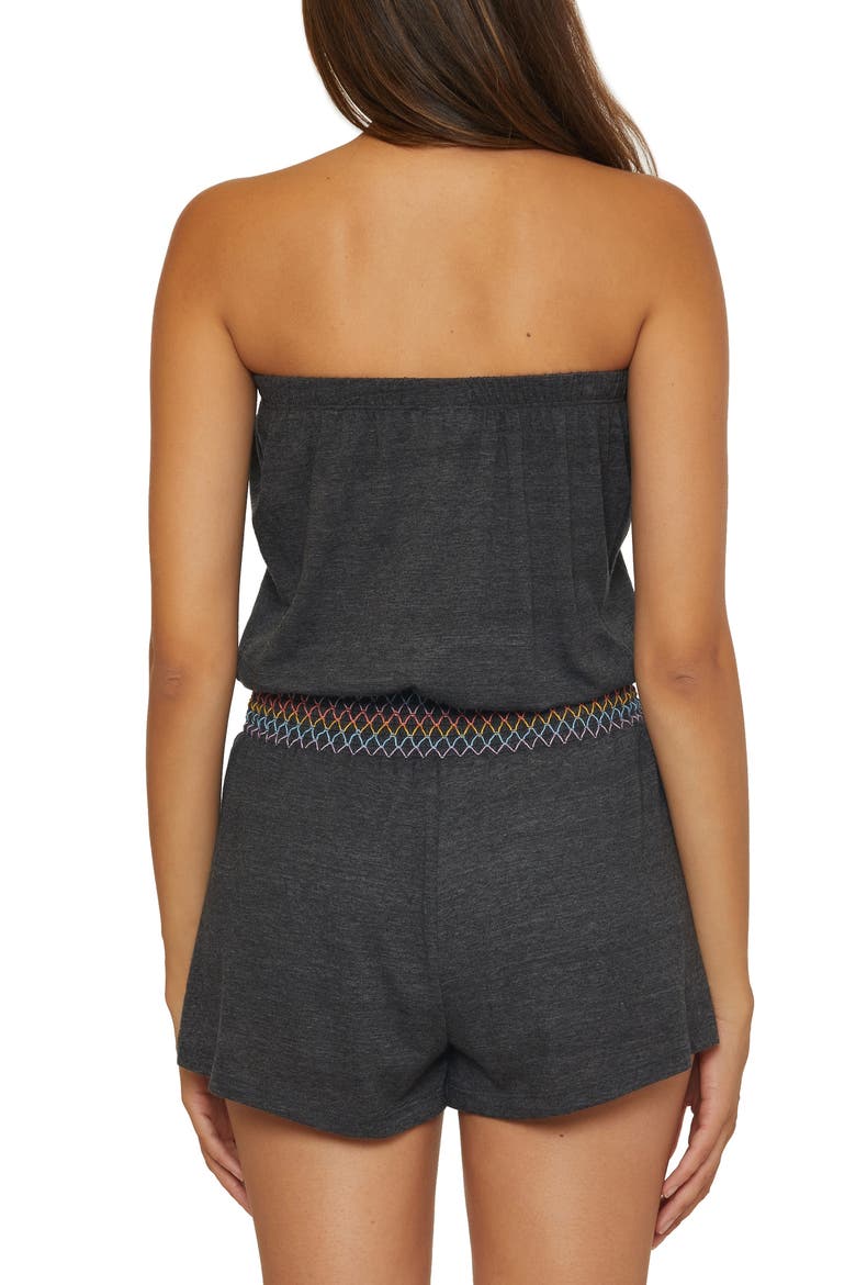 Sunset Cover-Up Romper, Alternate, color, CHARCOAL