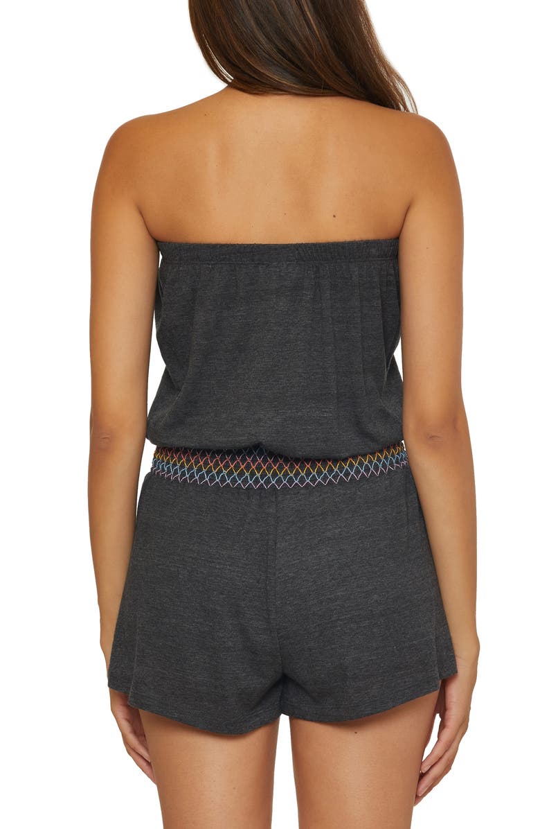 Soluna Sunset Cover-Up Romper, Alternate, color, Charcoal