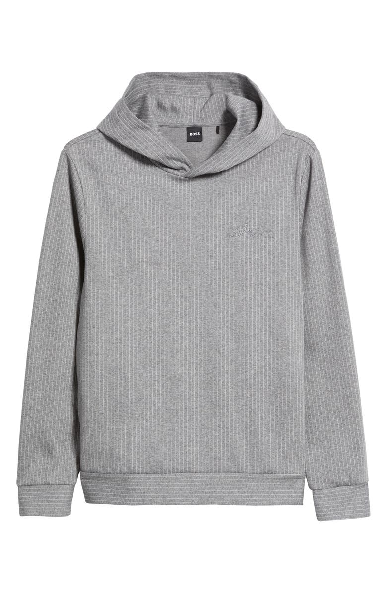 BOSS Seeger Cotton Blend Hoodie, Alternate, color, Medium Grey