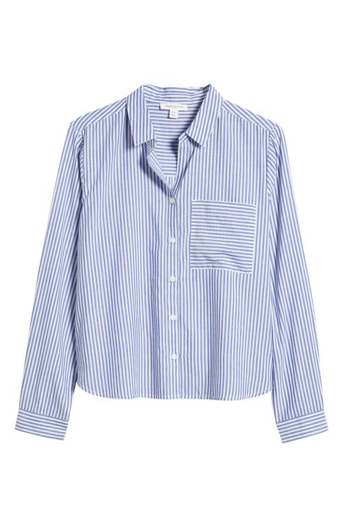BEACHLUNCHLOUNGE BEACHLUNCHLOUNGE CANDY STRIPE COTTON BLEND BUTTON-UP SHIRT