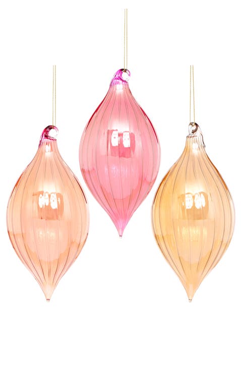 Gleaming Holiday Finial Ornament, Box of 6