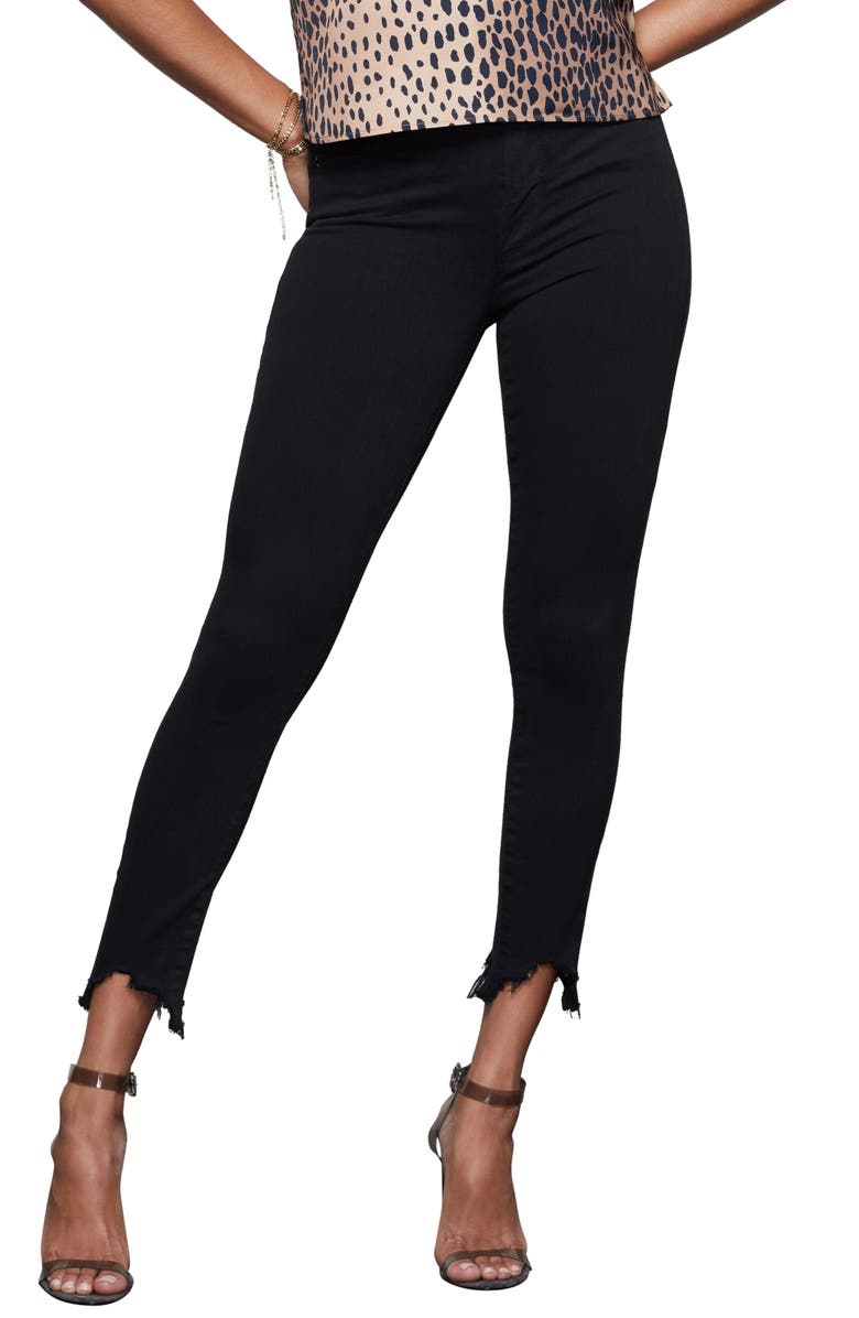 Good American Good Waist Crop Chewed Hem Skinny Jeans, Main, color, 