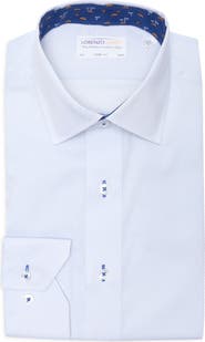 Lorenzo Uomo Trim Fit Textured Cotton Dress Shirt