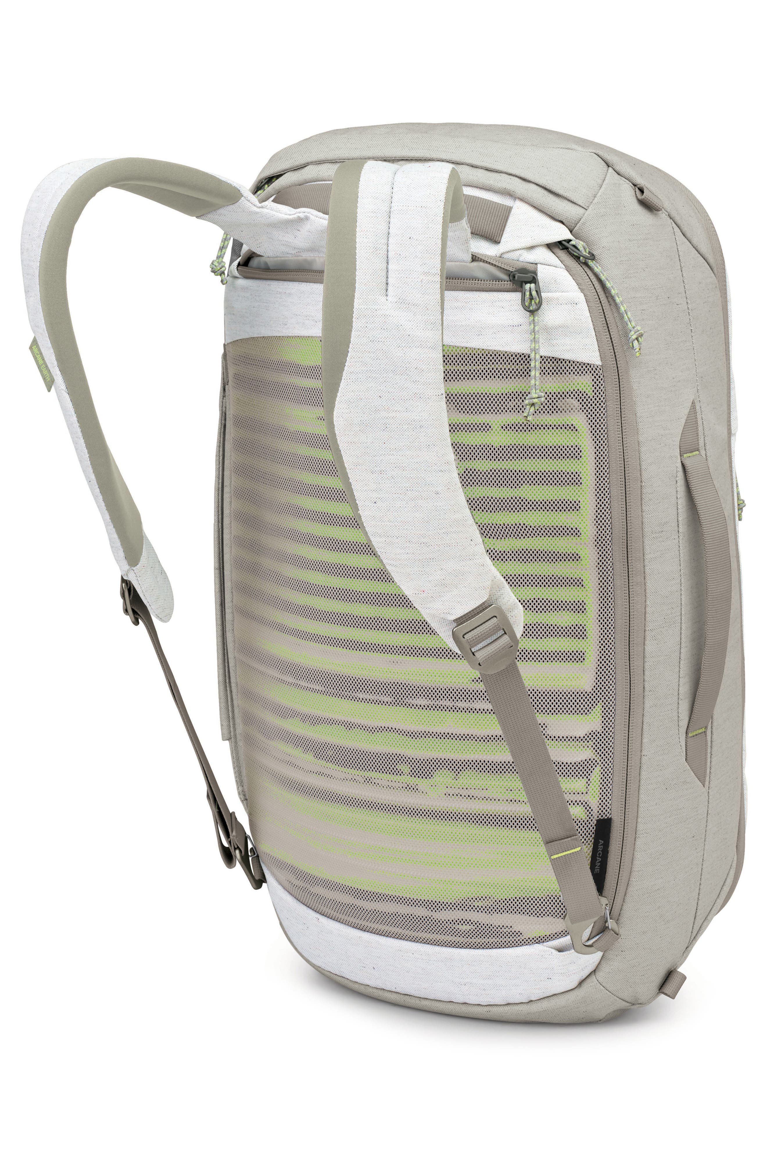 Osprey Arcane Water Repellent Duffle Backpack, Alternate, color, Pediment Grey Block