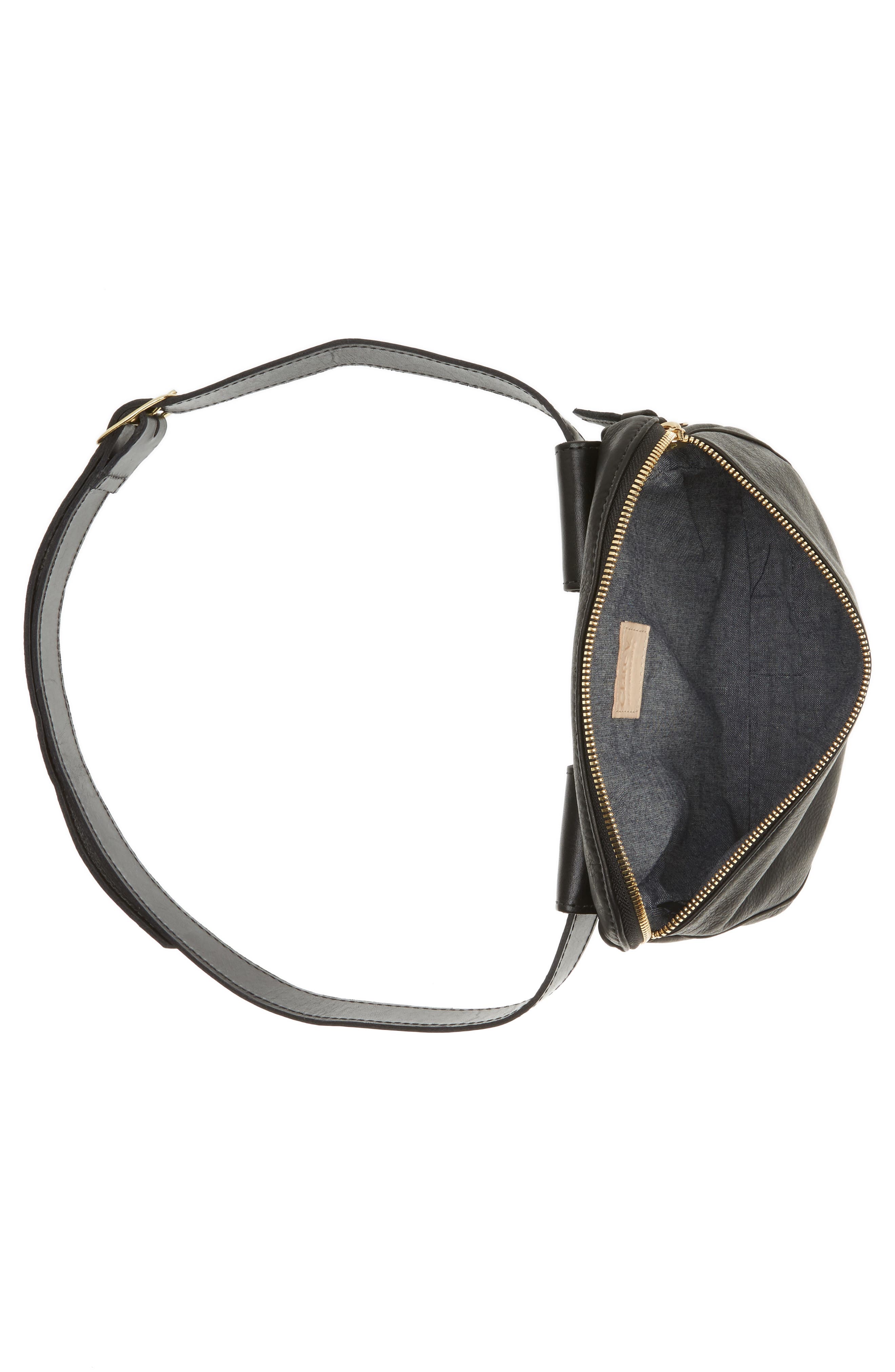 Clare V. Leather Belt Bag, Alternate, color, 