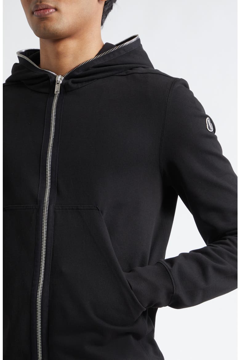 Cotton Zip Hoodie, Alternate, color, BLACK