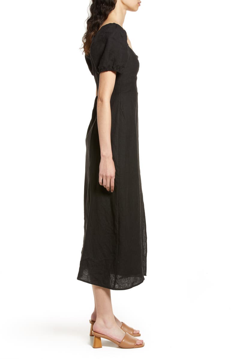 & Other Stories Ruched Linen Dress, Alternate, color, 