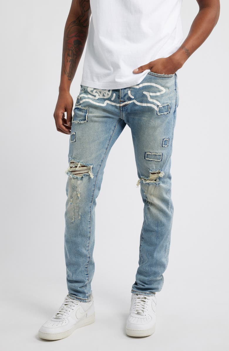 ICECREAM Running Dog Ripped Jeans, Main, color, Chocolate Chip