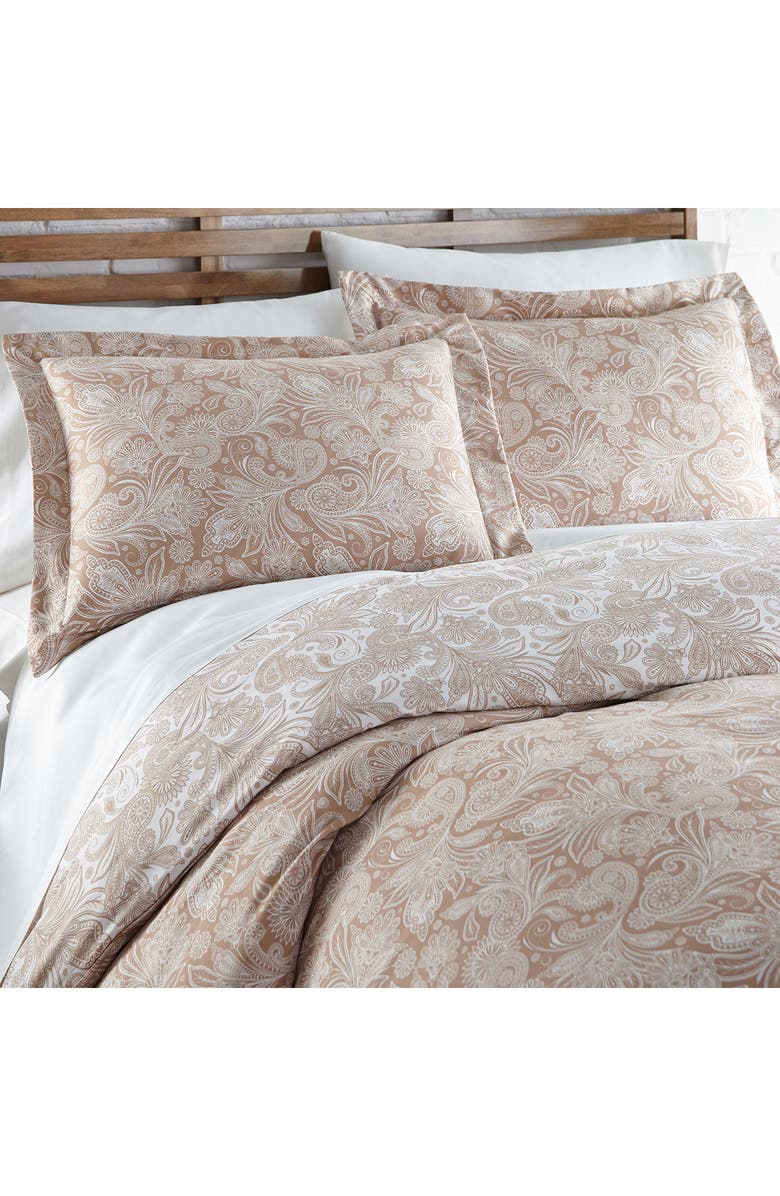 SOUTHSHORE FINE LINENS Premium Collection Perfect Paisley Comforter Set, Alternate, color, Taupe
