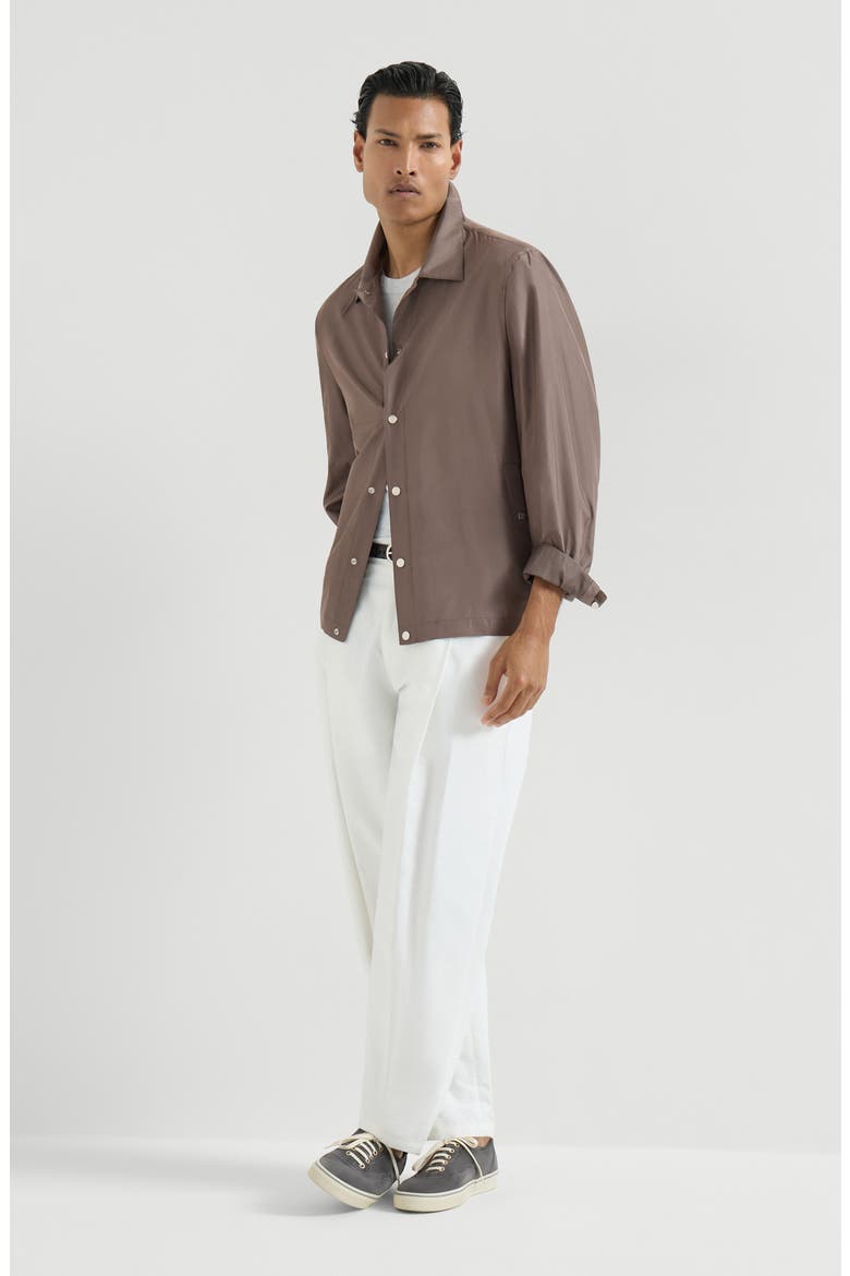 Silk outerwear jacket, Alternate, color, Hazelnut