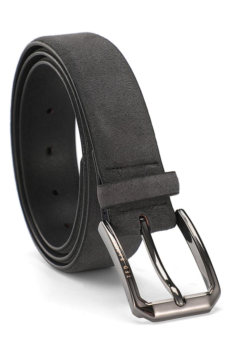 Ted Baker London Suede Belt, Alternate, color, Charcoal
