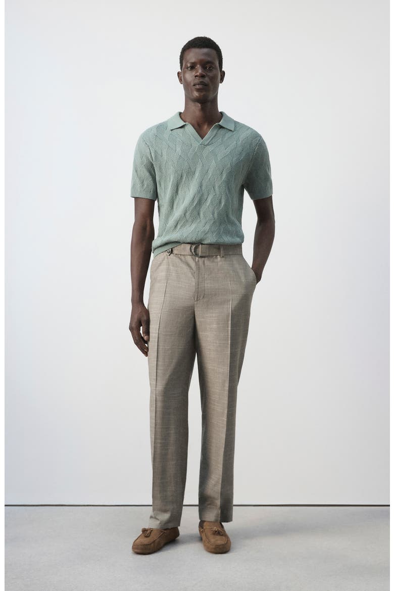 Belted Relaxed Fit Pants, Alternate, color, MINK GREY