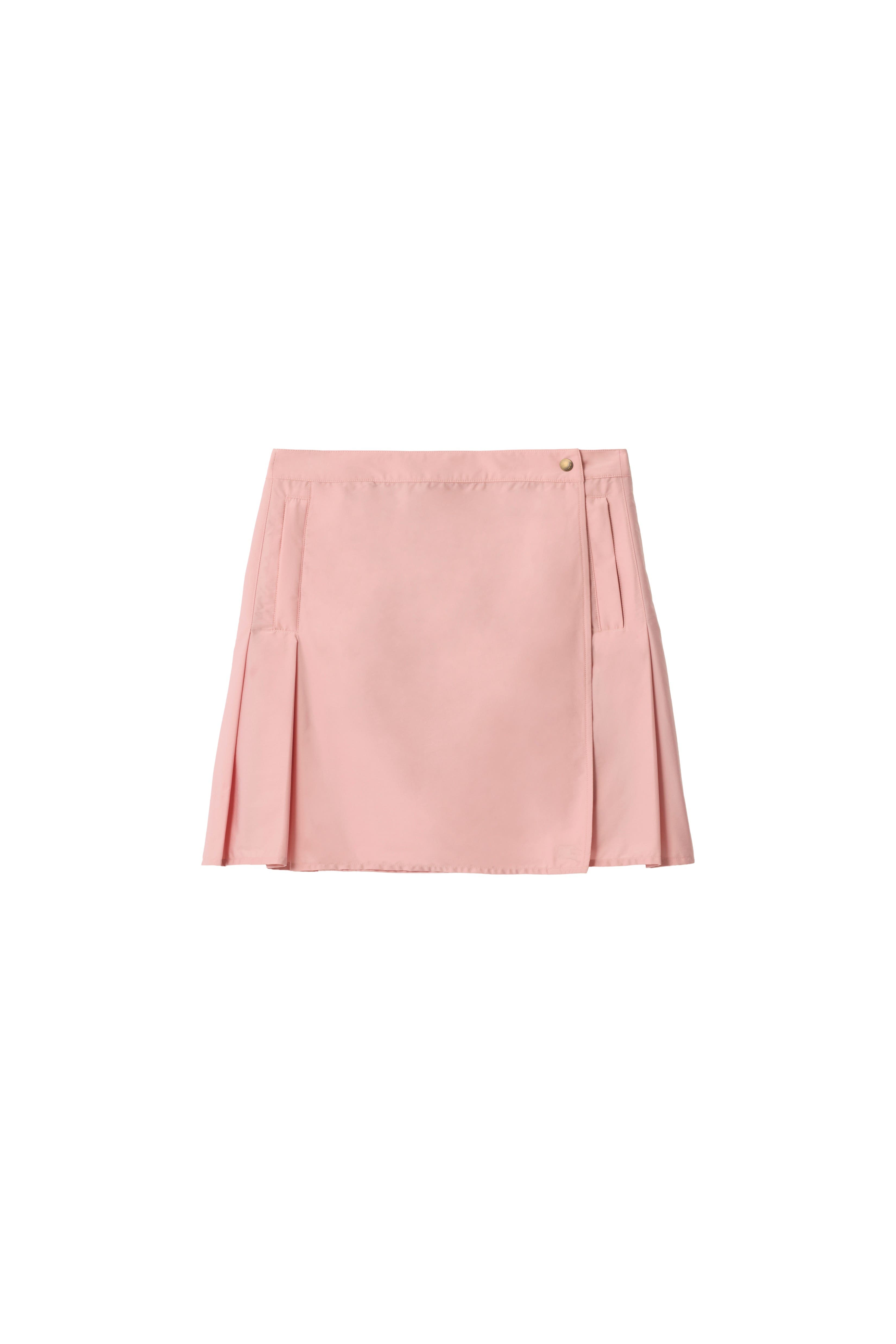 Pleated Stretch Nylon Mini Skirt - image 2