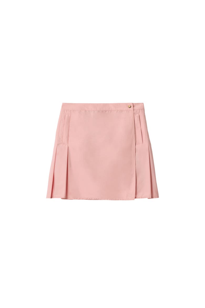Pleated Stretch Nylon Mini Skirt, Alternate, color, Begonia pink